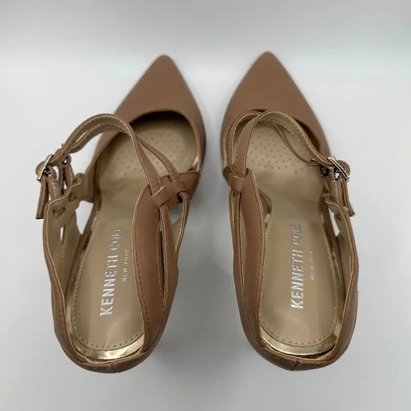 Kenneth Cole Tan Pointed-Toe Strappy Pump - Picture 9 of 11